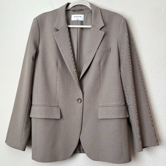 Aritzia Jackets & Blazers - Aritzia Babaton Wool Blend Agency Blazer in Taupe
